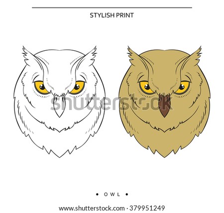 isolated set of sketch of owls color and monochrome owl for design print for - Pictures Of Owls To Color isolated set of sketch of owls color and monochrome owl for design print for - Pictures Of Owls To Color