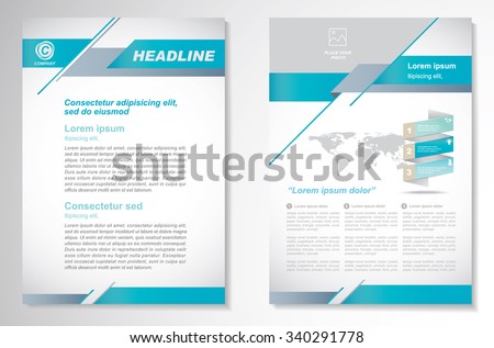 Vector Brochure Flyer design Layout template, size A4, Front page and back page, infographics. Easy to use and edit.