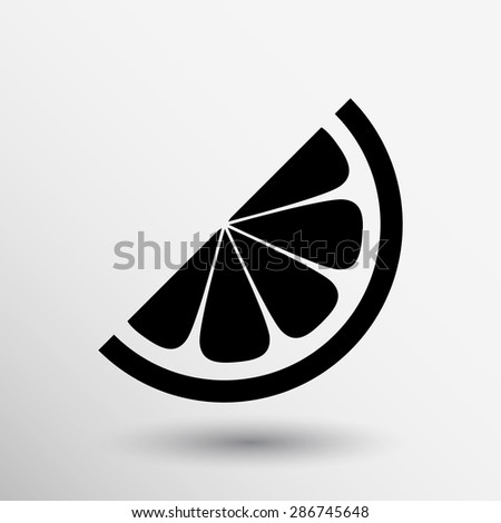 vector logo element in orange slice vitamins.