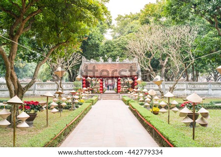 The Temple of Literature in Hanoi, Vietnam.