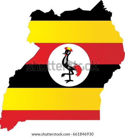 Flag Map Uganda Stock Illustration 73269412 - Shutterstock