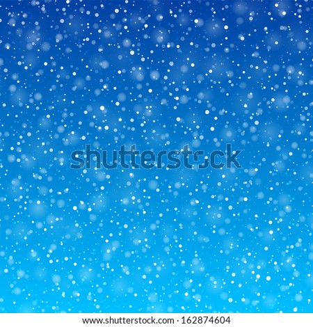 Falling snow background. Vector.