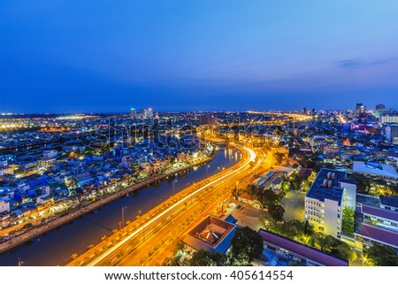 SAI GON, VIET NAM - APRIL 09, 2016 - The golden street