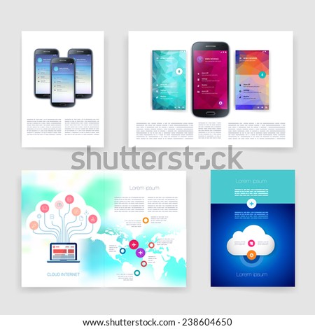 applications infographic concept flyer brochure design stock vector ux design flyers