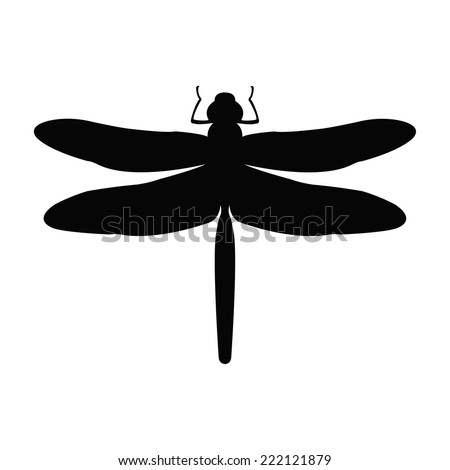 Silhouette Dragonfly Stock Vector 222121879 - Shutterstock