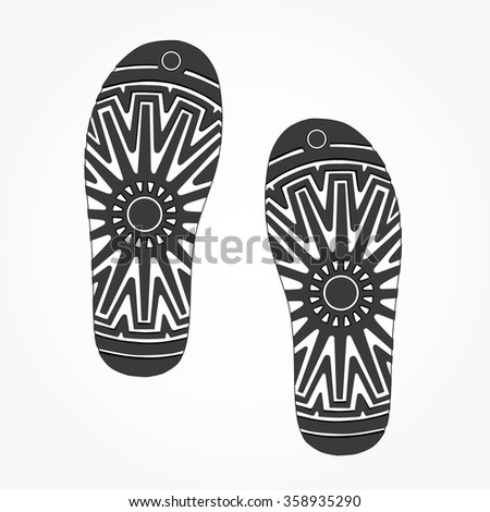 Silhouette Sport Running Shoes Isolated On Stock Vector 679714672 ...