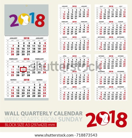 printable quarterly calendar 2018