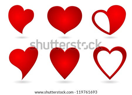 heart shape original design set