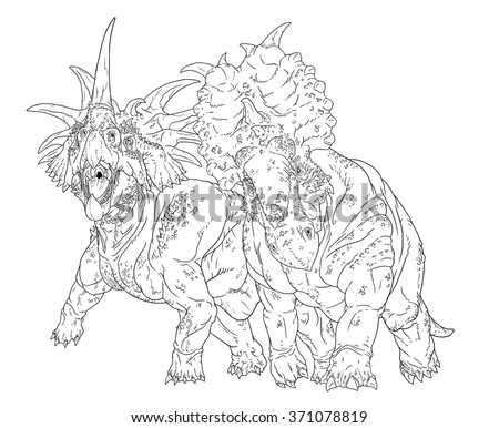 Download Styracosaurus Dinosaur Coloring Pages Sketch Coloring Page