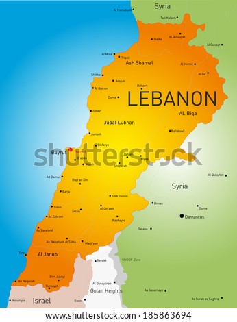 Lebanon Map Stock Photos, Images, & Pictures | Shutterstock