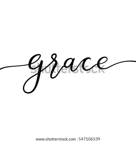 Grace Simple Line Text Thin Line Stock Vector 547106539 - Shutterstock