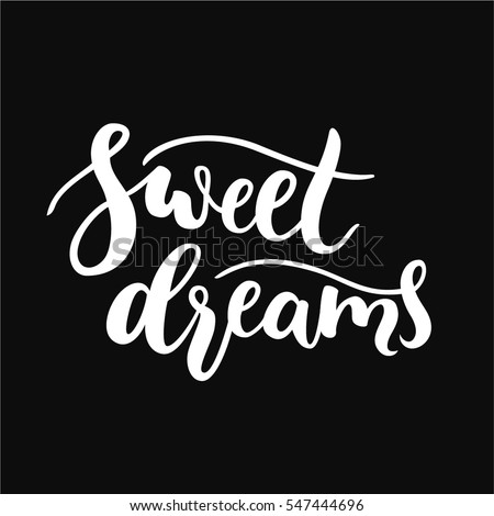 Sweet Dreams Sign Quote Simple Clean Stock Vector 547444696 - Shutterstock