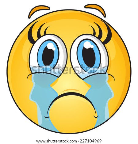 Crying Girl Face Stock Vector 227104969 - Shutterstock