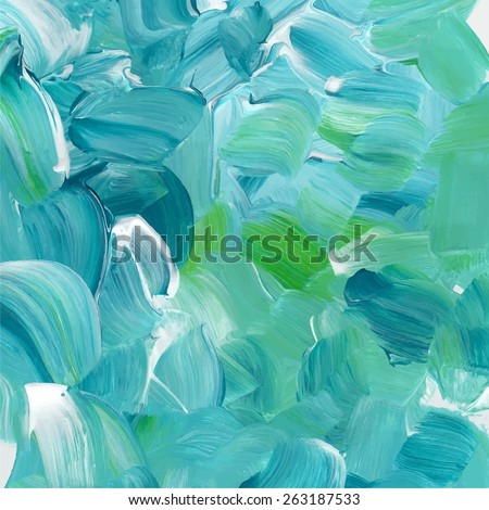 Turquoise blue oil paint texture.