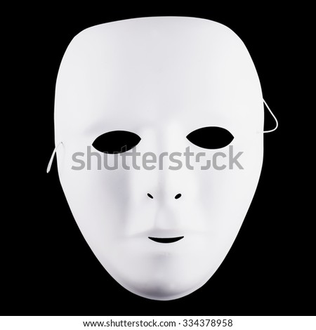 Plain White Mask Against Dark Background Stock Photo 28198984 ...