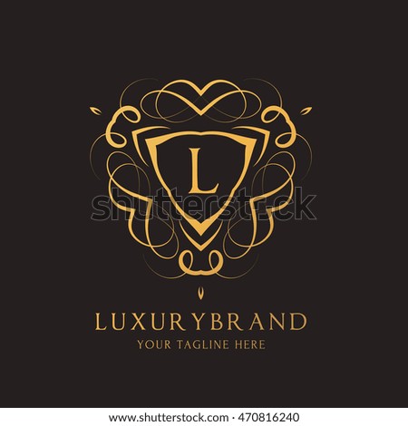 Royal Brand Logocrown Logolion Logocrest Logovector Stock Vector ...