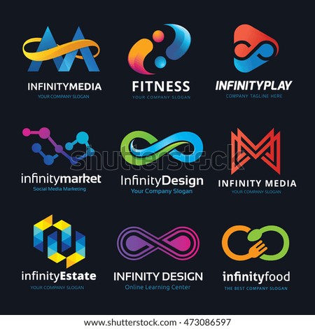 Infinity logo set