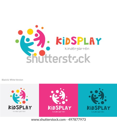 Kids Play Logo Stock Vector 497877973 - Shutterstock