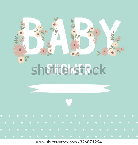 Baby Shower invitation vector design