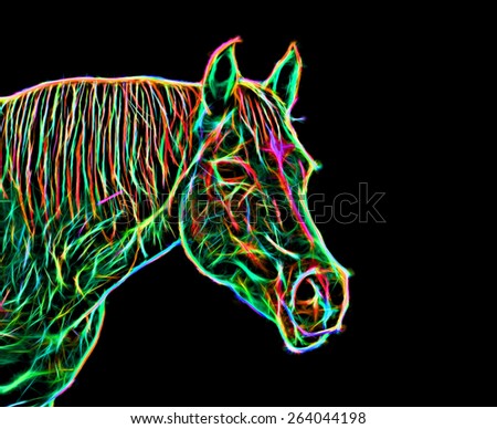 Neon Horse Stock Photos, Images, & Pictures | Shutterstock