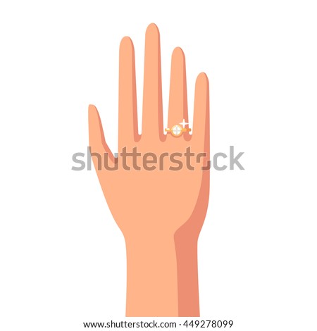 Download Cartoon Hand Ring Woman Showing Ring Stock Vector ...