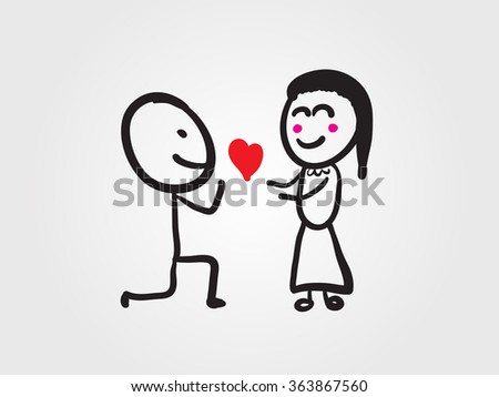 Cartoon Lovers เวกเตอร์สต็อก 363867560 - Shutterstock