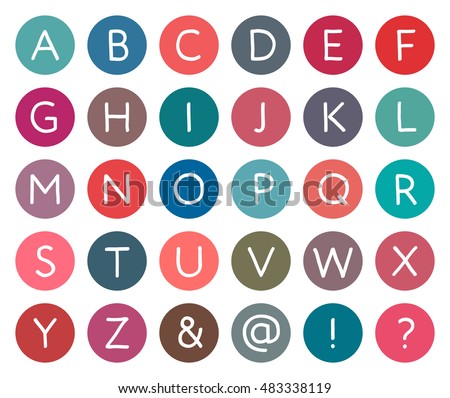 Alphabet Icons Stock Vector 483338119 - Shutterstock