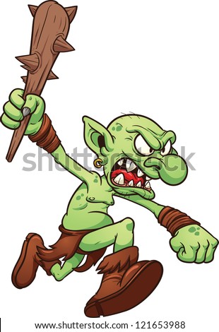 Clip Art Troll Clipart cartoon troll vector clip art illustration stock 143603104 angry running with simple gradients all in a single