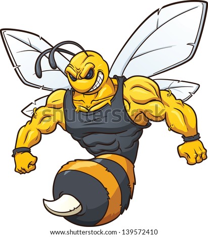 Fighting Hornet Stock Vector 59526754 - Shutterstock