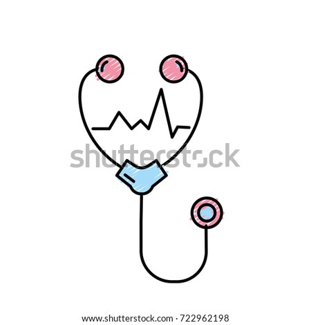 Heart Stethoscope Cartoon Eyes Mouth Vector Stock Vector 92282851 ...