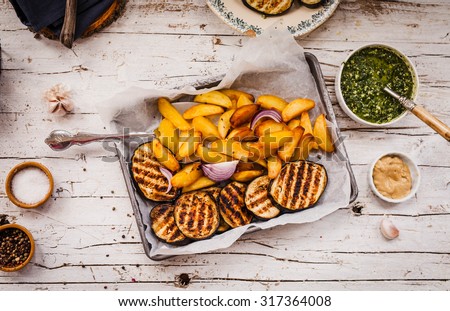 The Perfect Finger Food For Cottage Fries Potatoes And BBQ Eggplant Slices The Perfect Finger Food For Cottage Fries Potatoes And BBQ Eggplant Slices