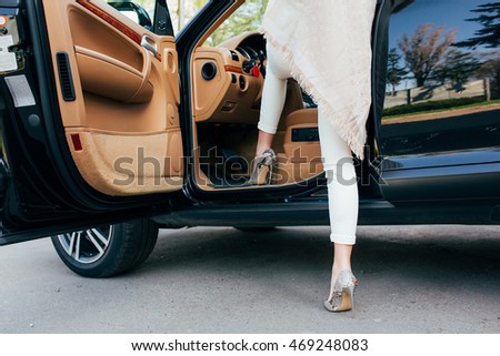 Girl Legs Get Into Car Stock Photo (Royalty Free) 469248083 - Shutterstock