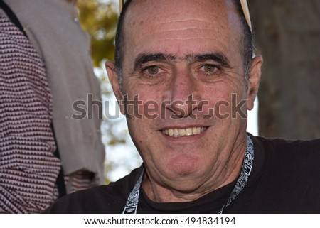 Marseille, France - October 06, 2016 : French cartoonist Charles Gobi at the 5th edition of the International festival of press and political cartoons at l'Estaque.