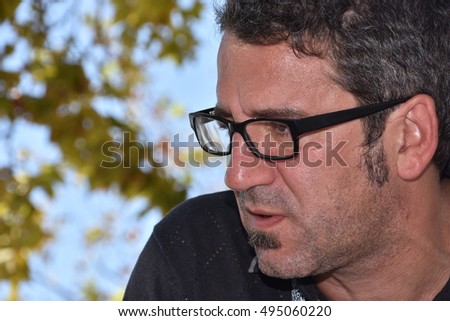 Marseille, France - October 06, 2016 : Belgian cartoonist Philippe Decressac at the 5th edition of the International festival of press and political cartoons at l'Estaque.