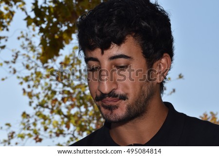 Marseille, France - October 06, 2016 : French cartoonist Yassin Latrache at the 5th edition of the International festival of press and political cartoons at l'Estaque.