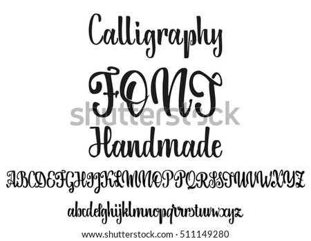 Vector Alphabet Calligraphic Font Unique Custom Stock Vector 545861191 ...