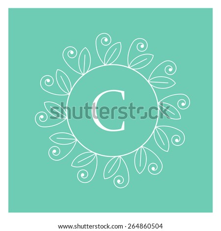 circle intersection vector Images, Royalty Free Stock C Letter Monogram Images