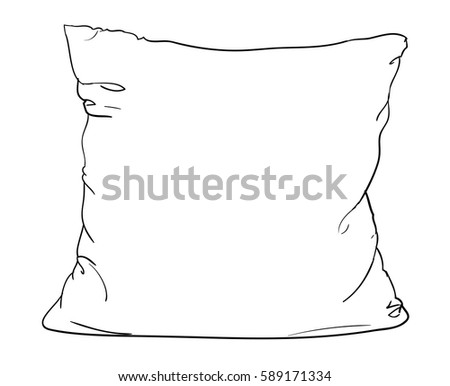 Sketch Vector Illustration Pillow Art Pillow Stock Vector 411300082