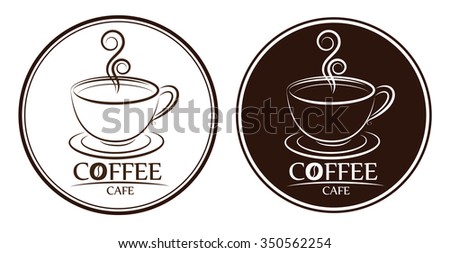 Coffee Logo Labels Design Templates Stock Vector 360868490 Shutterstock Coffee Label Design Template