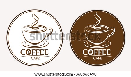 Coffee Logo Labels Design Templates Stock Vector 360868490 Shutterstock Coffee Label Design Template