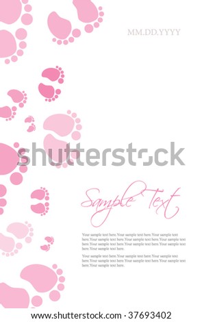 Baby Feet Invitation Template 5