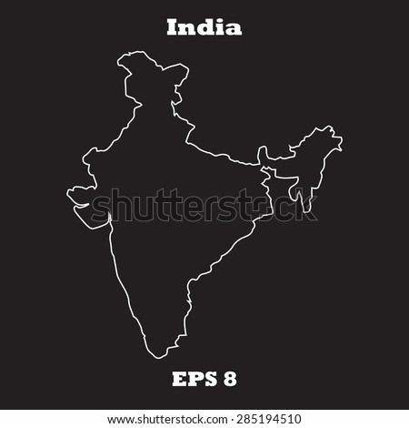 India Map Outline Stock Images Royalty Free Images Vectors