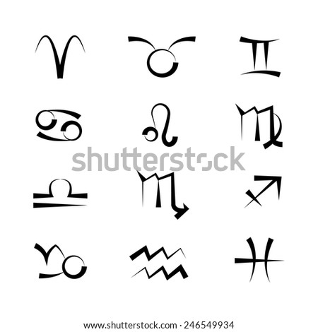 vector signs of the zodiac - stock vector