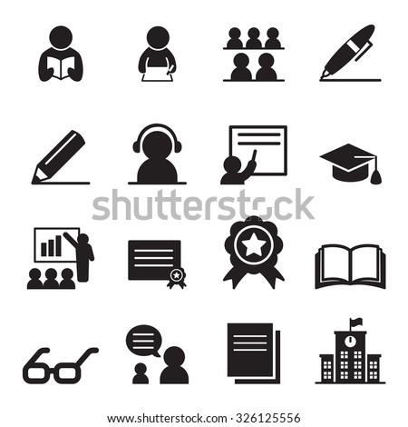 Learning Icon Set Stock Vector 326125556 - Shutterstock