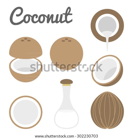 Vector coconut icon