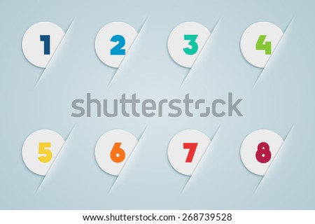 Infographic 3D Numbered Step Bubbles 3