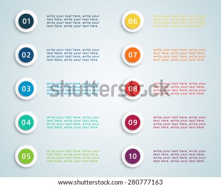 Number Bullet Points Vector 2
