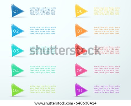 Number Bullet Points 1 to 10 Transparent Flag