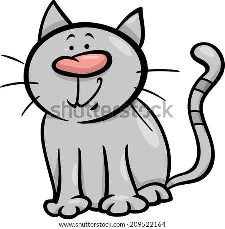 Vector Illustration Cat Cartoon Stock Vector 312966116 - Shutterstock