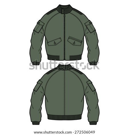 mockup cdr bomber jaket fashion vector bomber bomber jacket desain vector